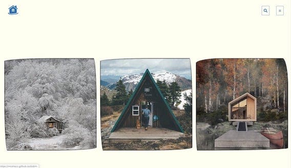 Cosy Cabins website on laptop